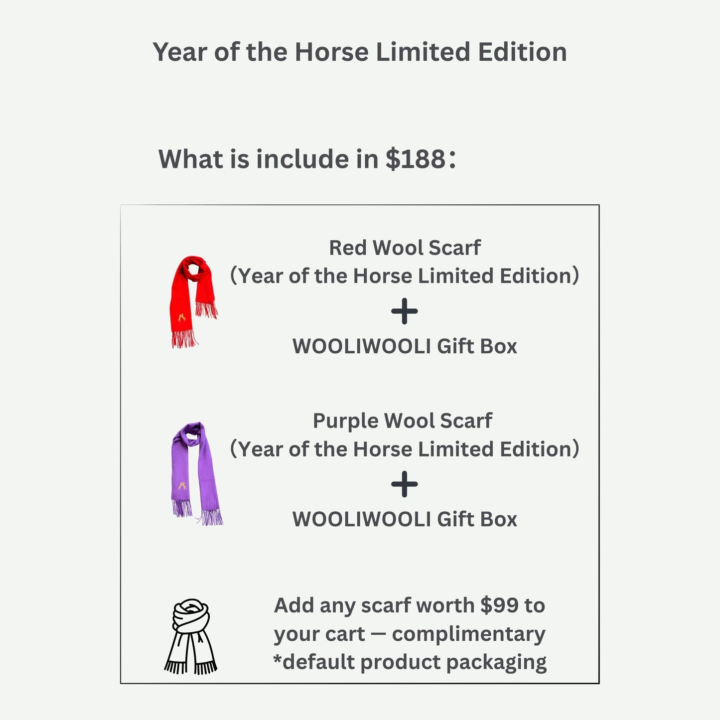 Year of the Horse Limited Edition Gift Sets - (Complimentary $99 Wool Scarf)