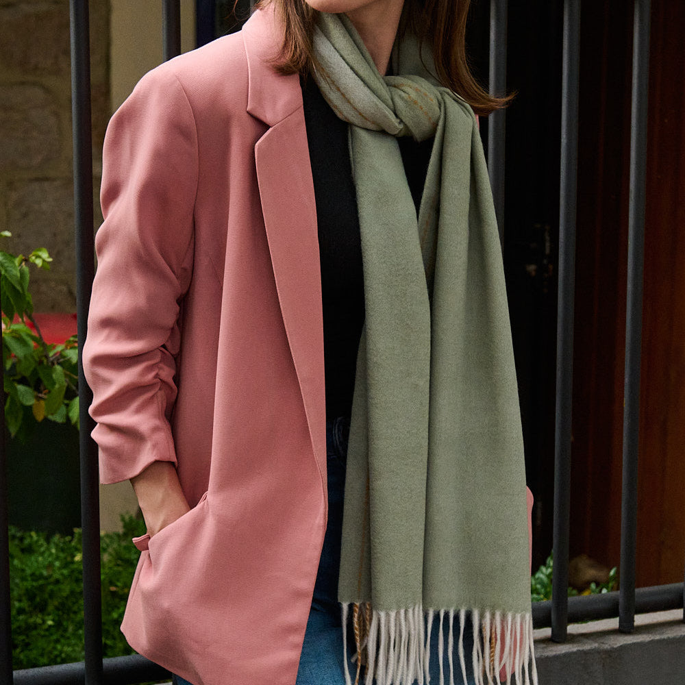 100% Australian Merino Wool Scarf | Urban Minimal - Sage Green