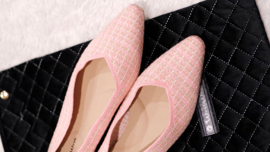 WooliWooli Knit Wool Flats Pink 