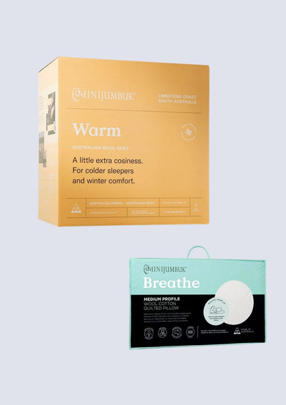 Warm Wool Quilt & Pillow Set