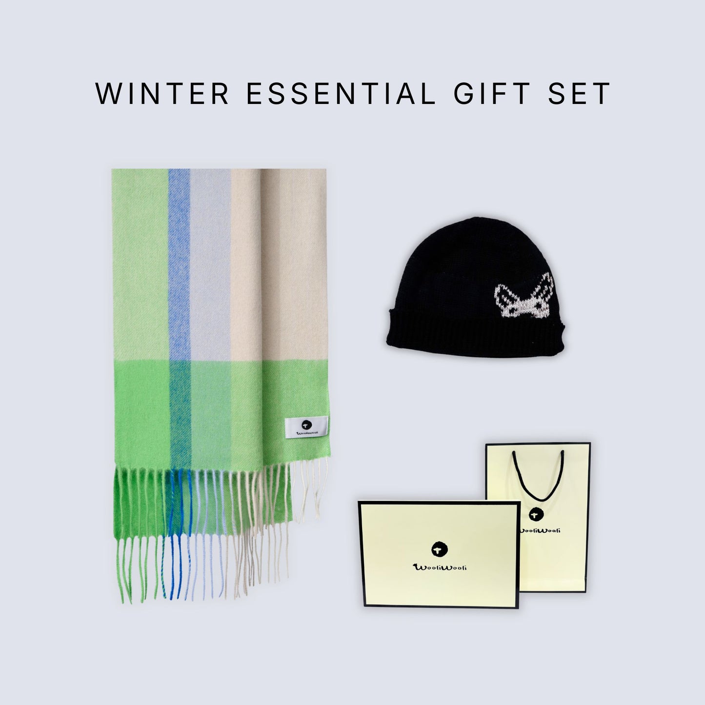 Winter Essential Gift Set (scarf + kangaroo beanie）