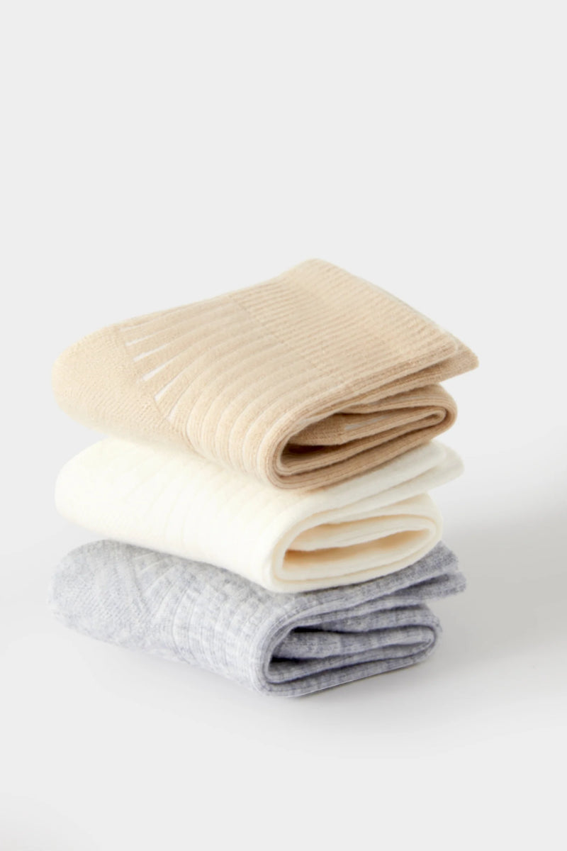 Women's Wool Cotton Socks Set (3 Pair)