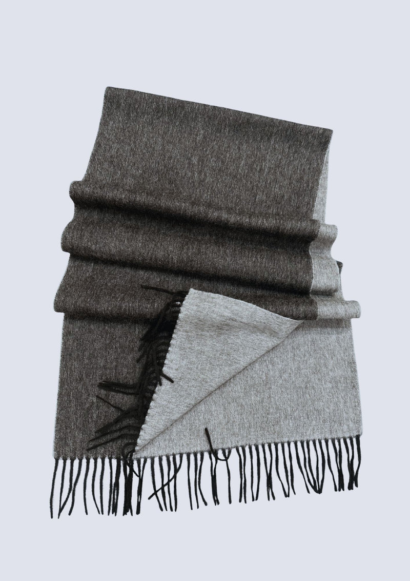 Australia made Alpaca Wool Scarf | Double Sided Shawl - Storm Peak