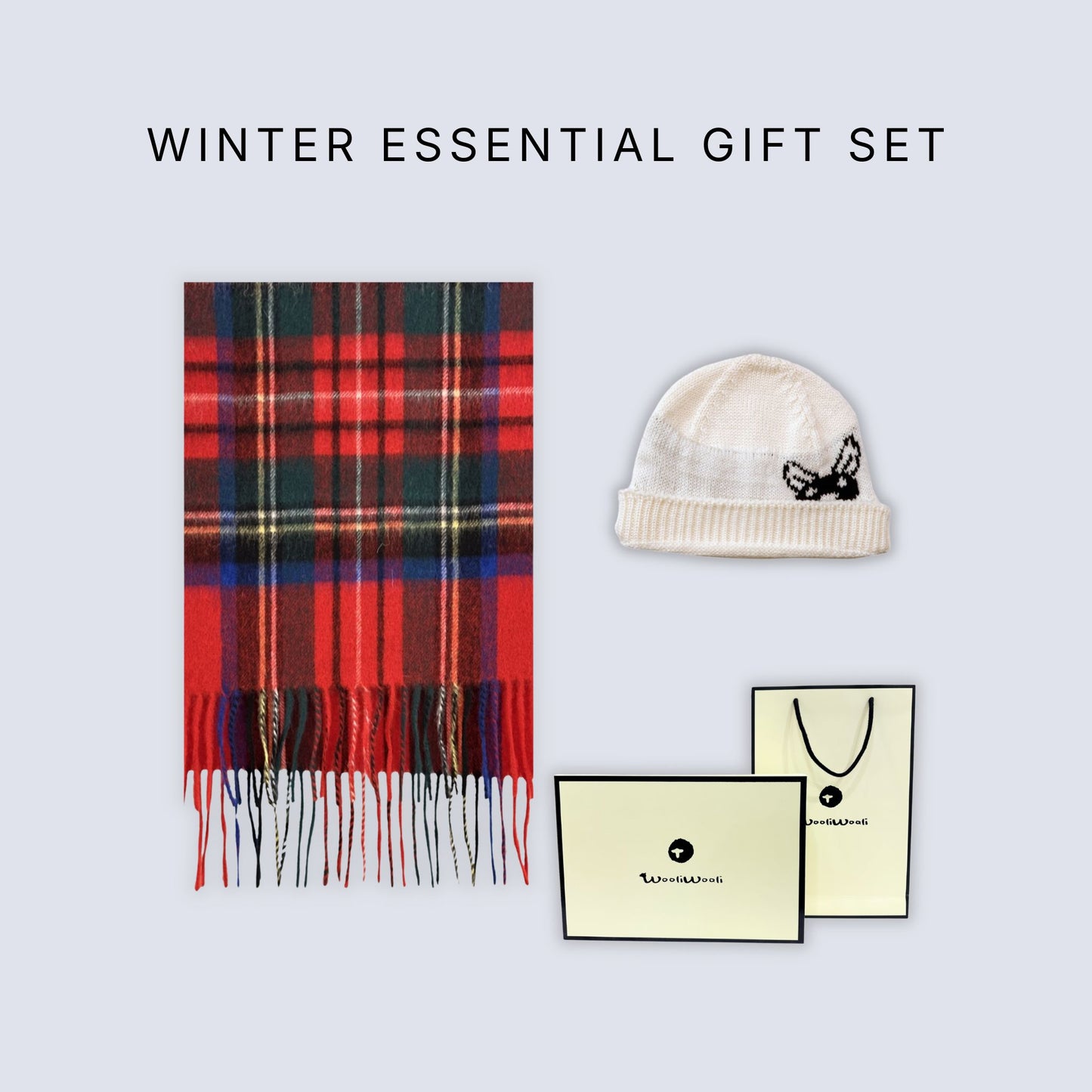 Winter Essential Gift Set (scarf + kangaroo beanie）