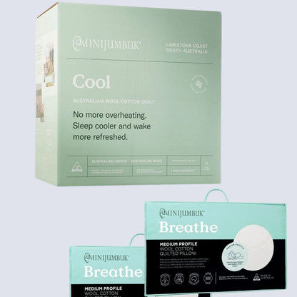 Cool Wool Cotton Quilt & Pillow Set