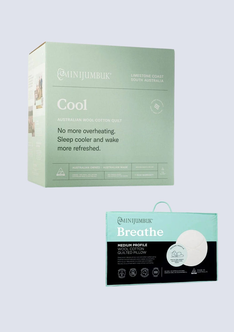 Cool Wool Cotton Quilt & Pillow Set