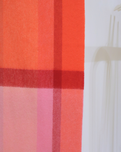 Australia Made 100% Merino Wool Scarf｜Plaid Scarf - Citrus Sinensis