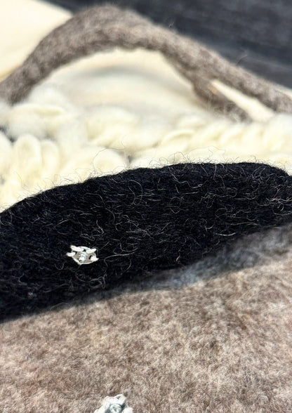 Handmade Felted Sheep Crossbody Bag