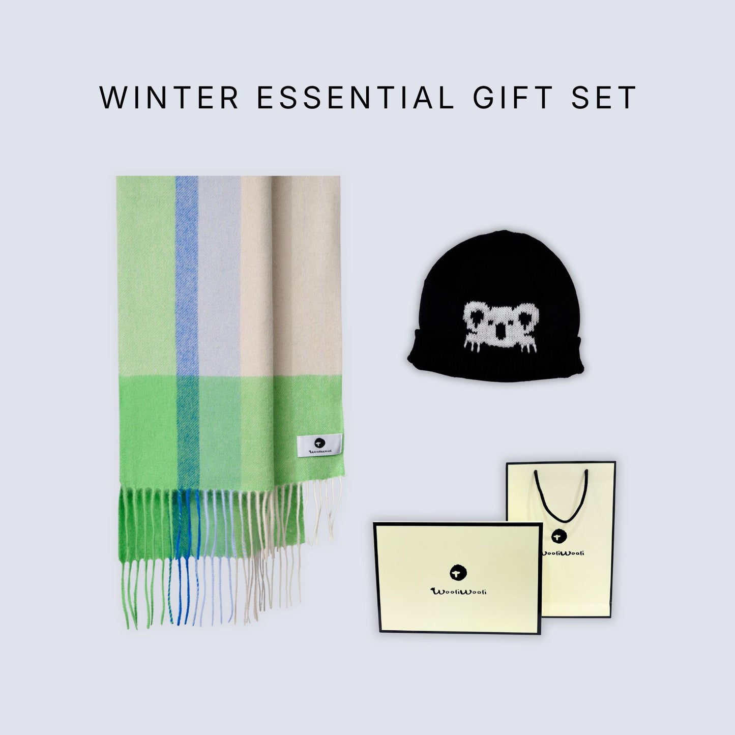 Winter Essential Gift Set (scarf + koala beanie)