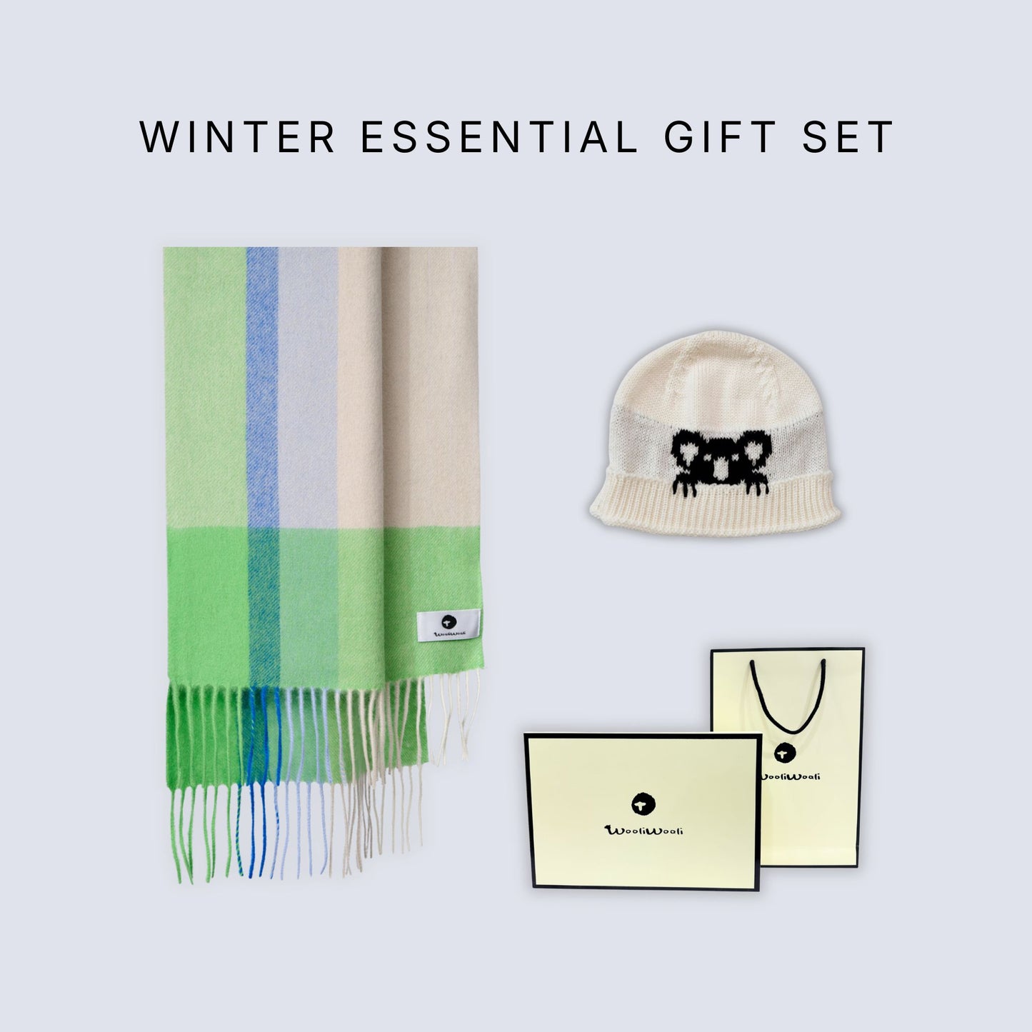 Winter Essential Gift Set (scarf + koala beanie)