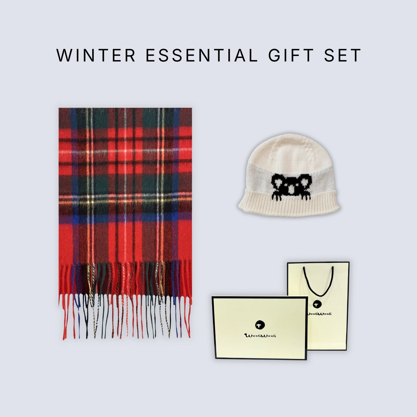 Winter Essential Gift Set (scarf + koala beanie)