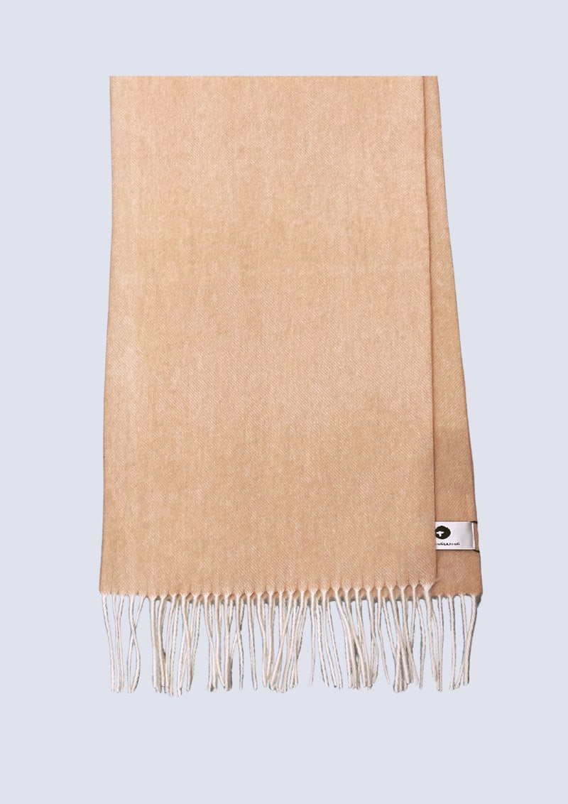 Australia Made 100% Merino Wool Scarf | Light Camel Scarf - Morning Dune
