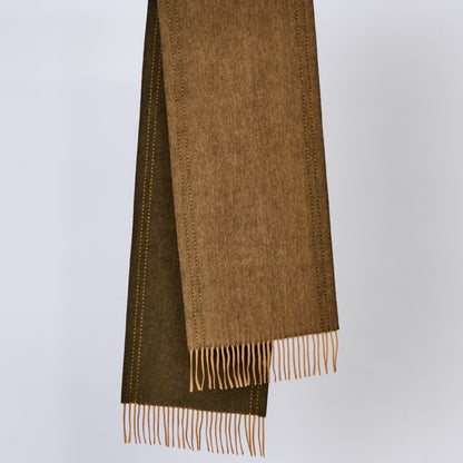 2026 Australian Made 100% Merino Wool Scarf | Urban Minimal - Olive Brown