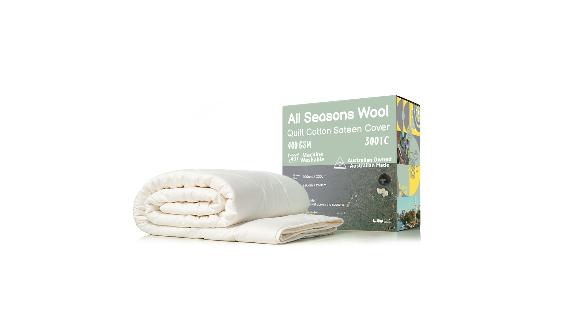 WooliWooli Wool All Season Quilt (QUEEN)