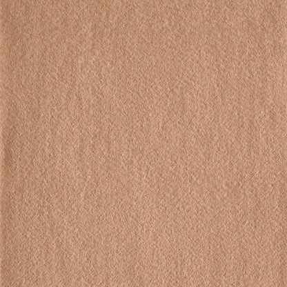 Flat lay of a camel wool scarf showing the material