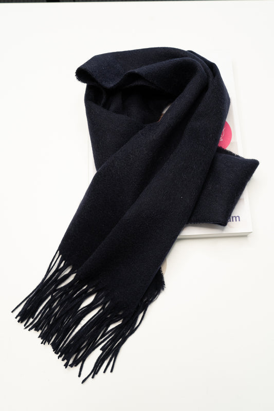 Australia Made Merino Wool Scarf |Solid Scarf-  Navy Blue Scarf