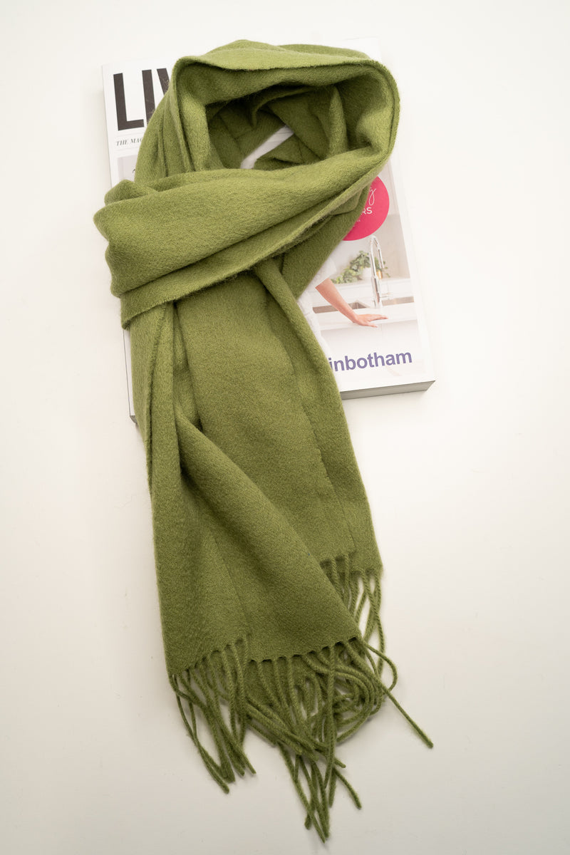 Australia Made Merino Wool Scarf | Solid Green Scarf - Tailem, SA