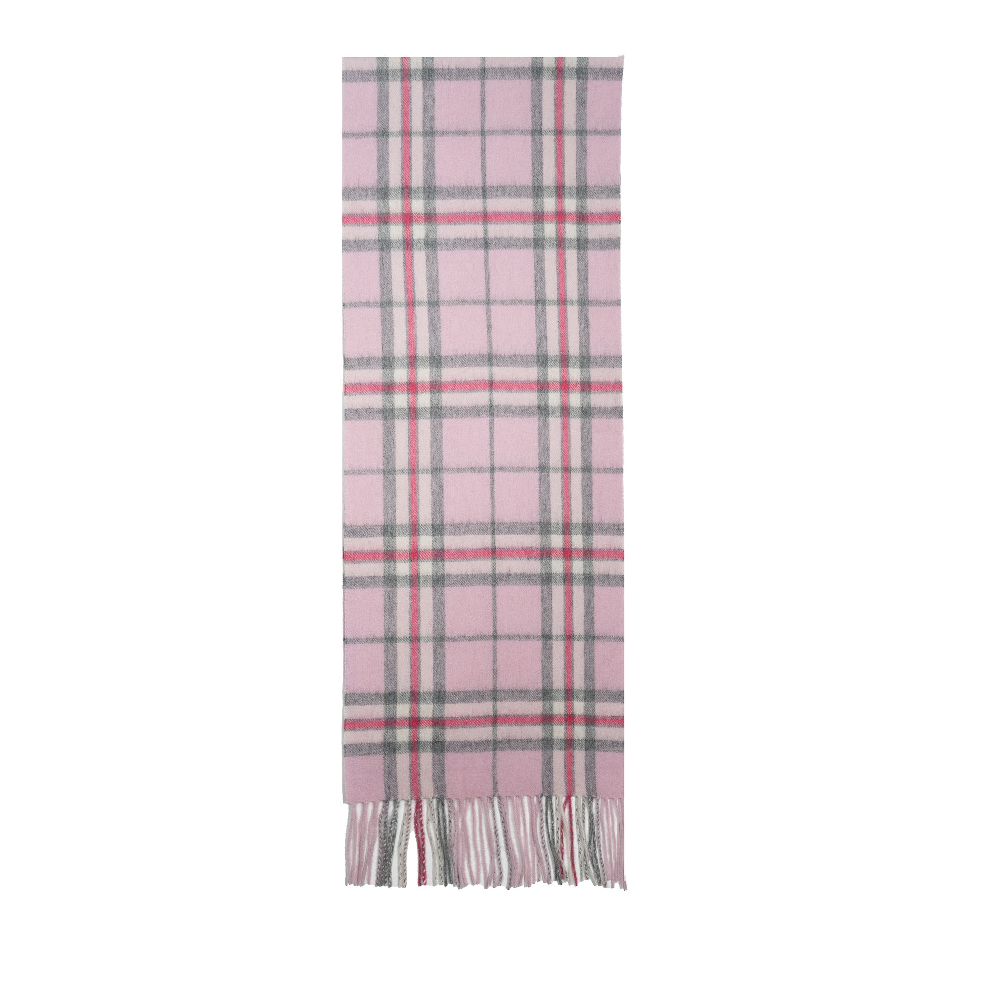 Australia Made Merino Wool Scarf | Tartan Scarf - Baby Pink Thompson Scarf