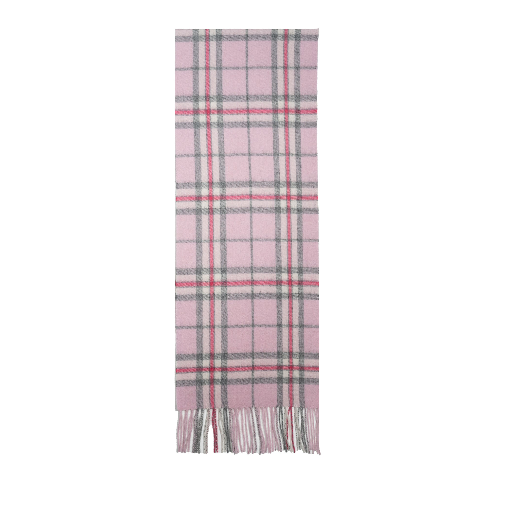 Australia Made Merino Wool Scarf | Tartan Scarf - Baby Pink Thompson Scarf