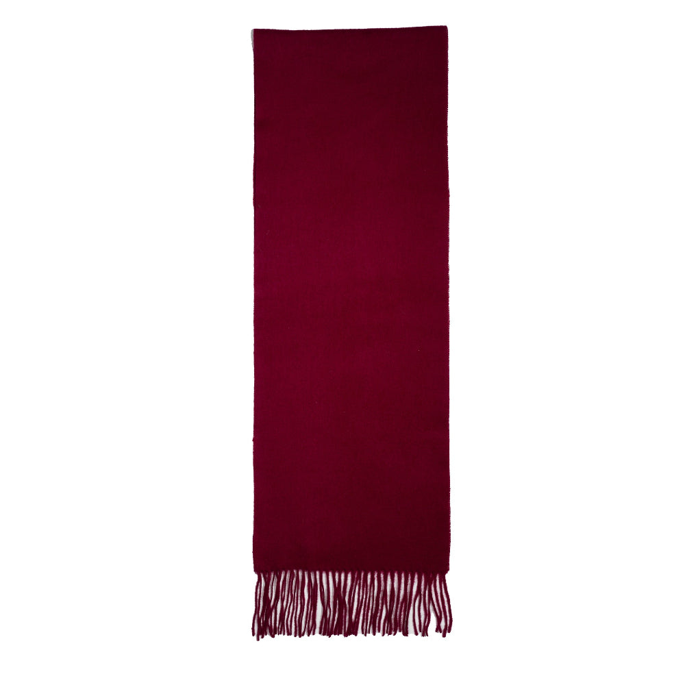 Australia Made Merino Wool Scarf | Solid Color Scarf - Burgundy Red