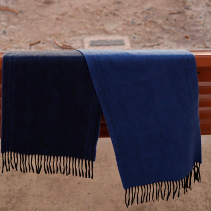 100% Australian Merino Wool Scarf | Urban Minimal – Blue Lake