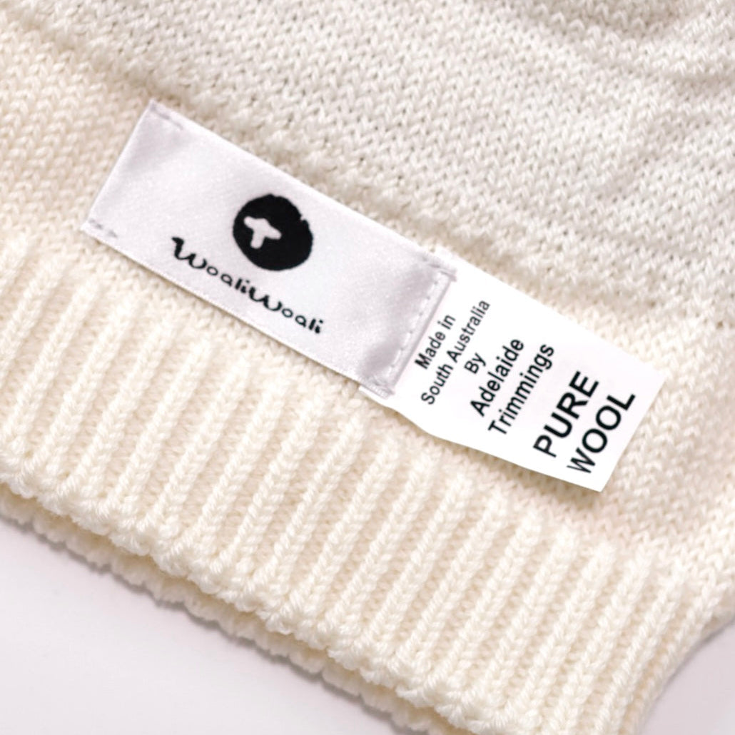 Pure Wool Beanie - Koala (Adult)