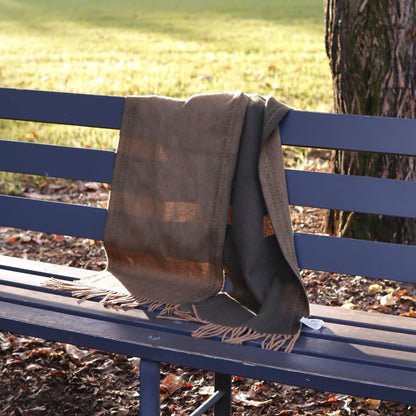 100% Australian Merino Wool Scarf | Urban Minimal - Olive Brown