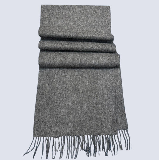 Australia Made Merino Wool Scarf | Solid Scarf - Midnight Ash