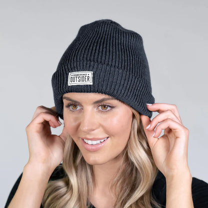 Merino Wool Ribbed Beanie