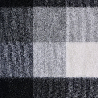 100% Australian Merino Wool Scarf | Modern Checks - Urban Mist