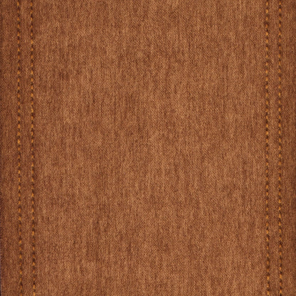 Close-up of brown wool fabric texture with stitching details