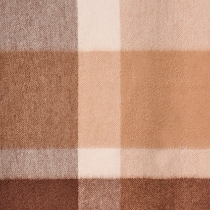 Flat lay of a solid colour wool scarf, a wool scarf showing the material.