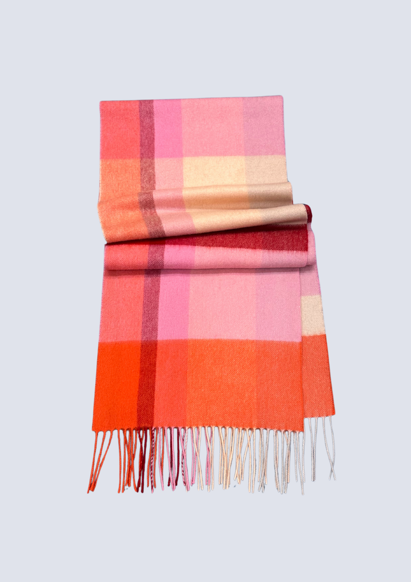 Australia Made 100% Merino Wool Scarf｜Plaid Scarf - Citrus Sinensis