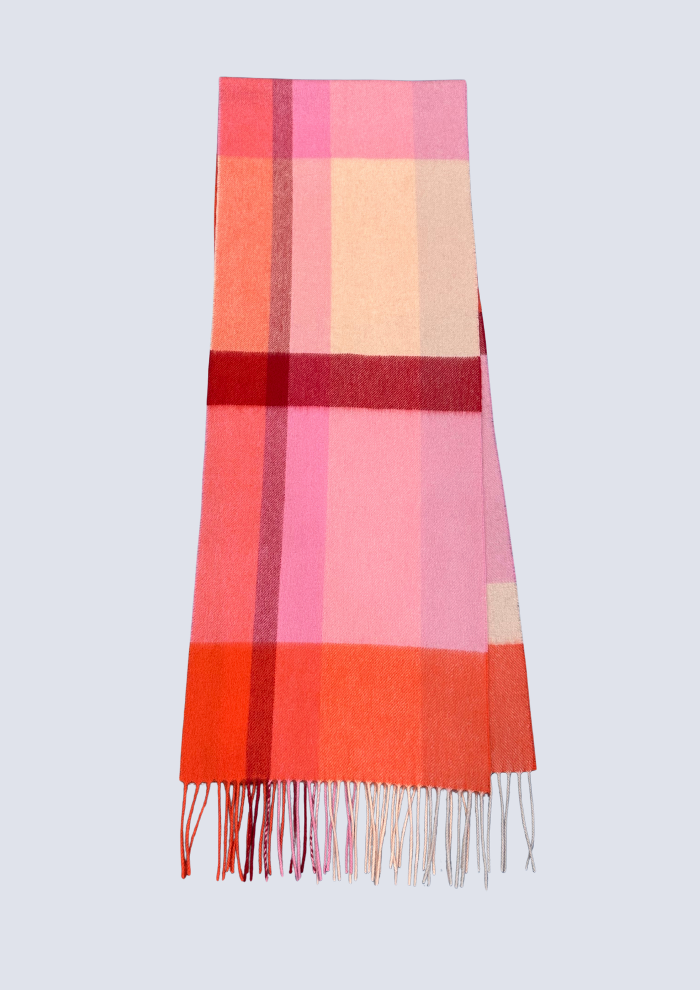 Australia Made 100% Merino Wool Scarf｜Plaid Scarf - Citrus Sinensis