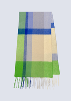 Australia Made 100% Merino Wool Scarf｜Plaid Scarf - Lemon & Lime