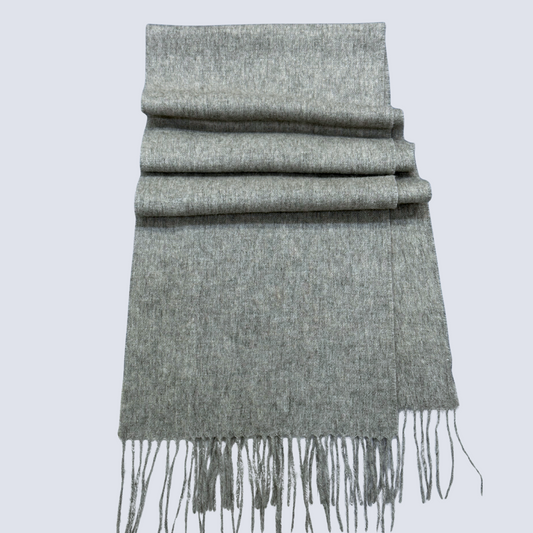 Australia Made Merino Wool Scarf |  Light Grey Scarf - Beechworth，VIC