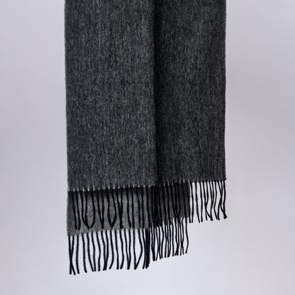 Australia made Alpaca Wool Scarf | Double Sided Shawl - Storm Peak