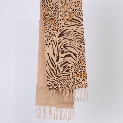 Australia Made 100% Merino Wool Scarf |Animal Print  - Leopard Scarf