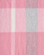 Australian Made Merino Wool Scarf | Pink Plaid Scarf-  Lake Hillier, WA