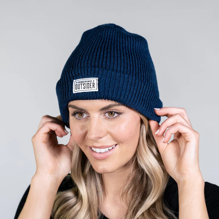 Merino Wool Ribbed Beanie