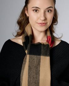 Australia Made Merino Wool Scarf | Dusk Plaid Scarf - Adelaide Hills
