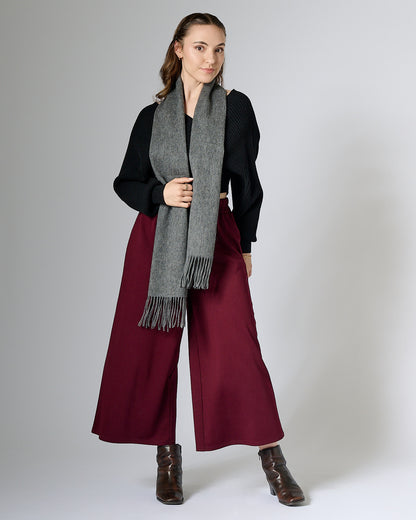 Australia Made 100% Merino Wool Scarf | Fine Wool Scarf - Black Opal