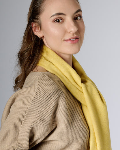 Australia Made Merino Wool Scarf | Solid Scarf - Golden Wattle