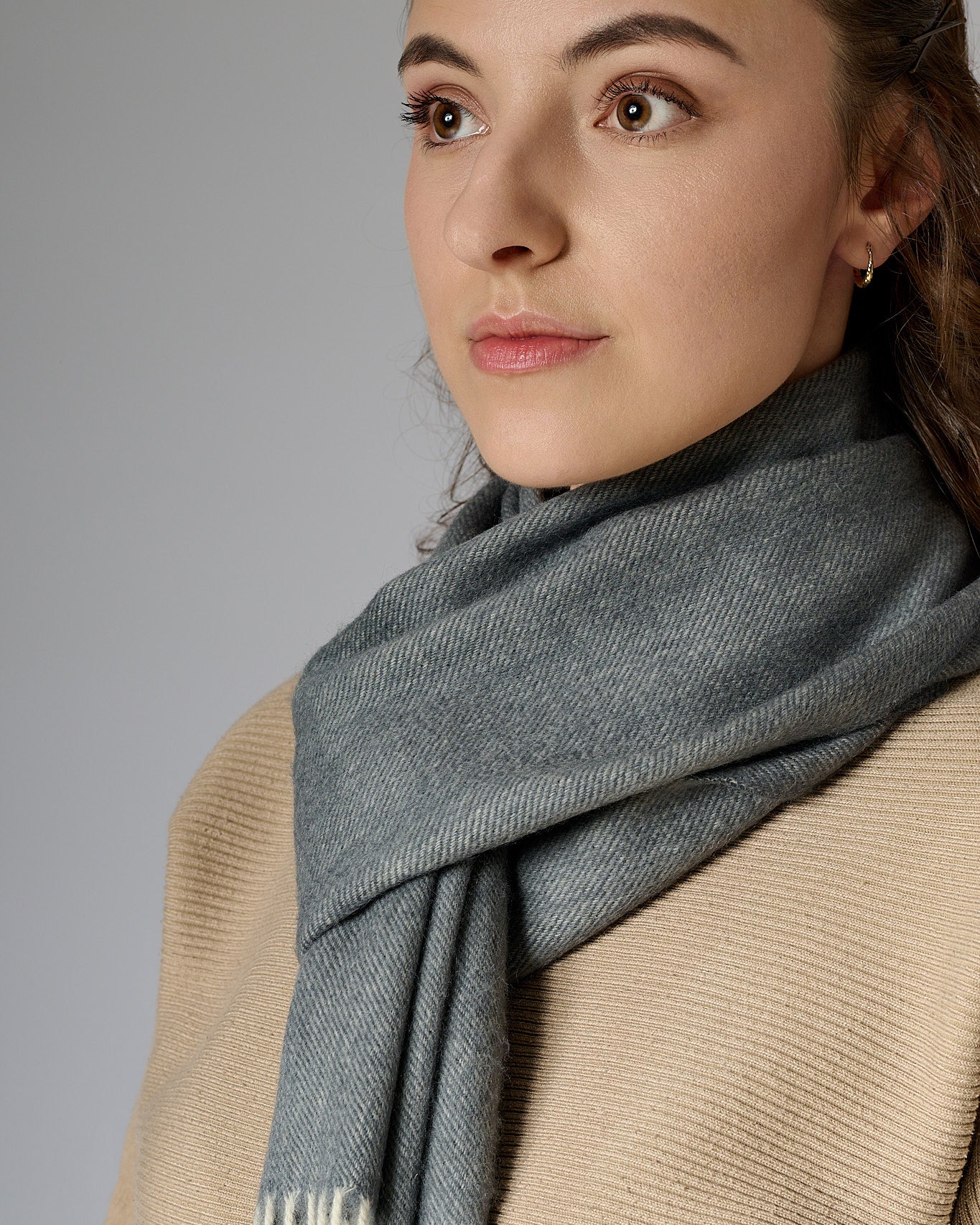 Australia Made 100% Merino Wool Scarf | Bluish Grey - Ashwood Frostfall