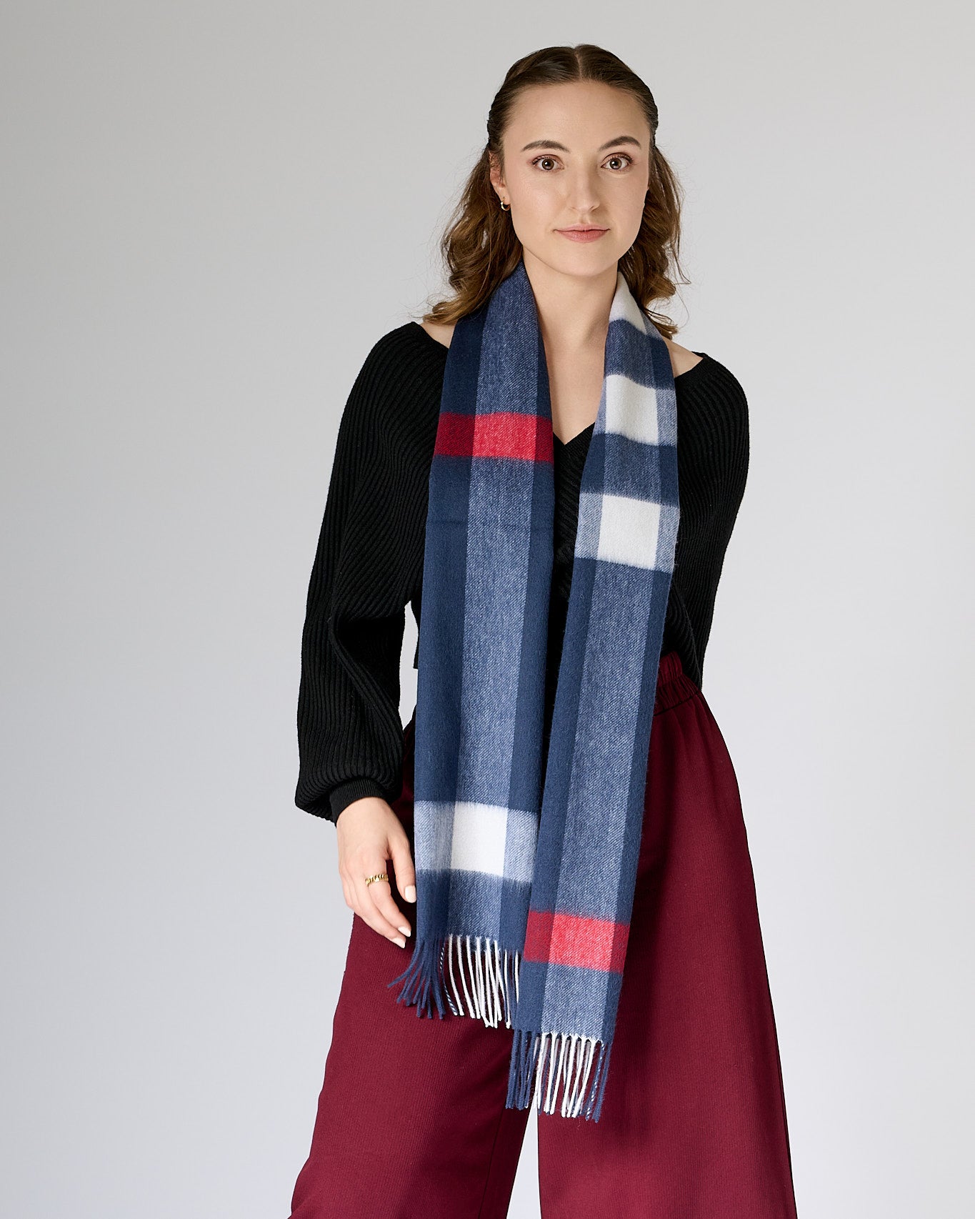 Australia Made 100% Merino Wool Scarf | Plaid Scarf - Margaret River, WA