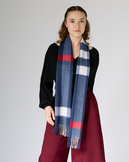 Australia Made 100% Merino Wool Scarf | Plaid Scarf - Margaret River, WA