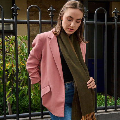 100% Australian Merino Wool Scarf | Urban Minimal - Olive Brown
