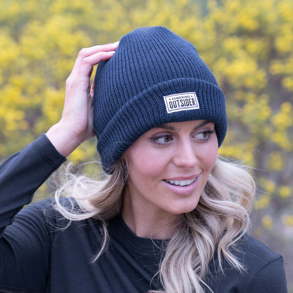 Merino Wool Ribbed Beanie