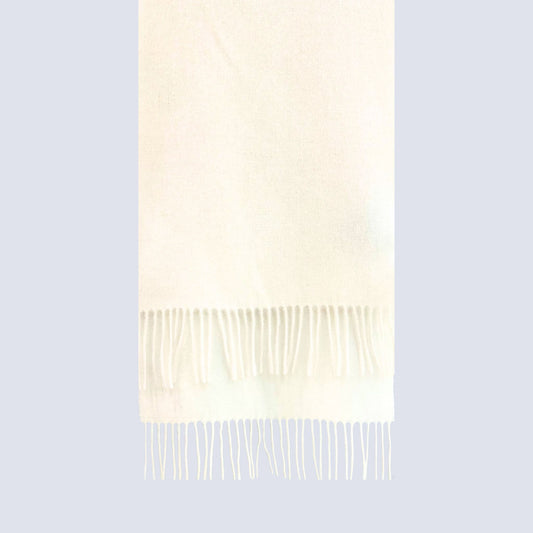 Australia Made 100% Merino Wool Scarf | Solid Scarf - Snow Whisper